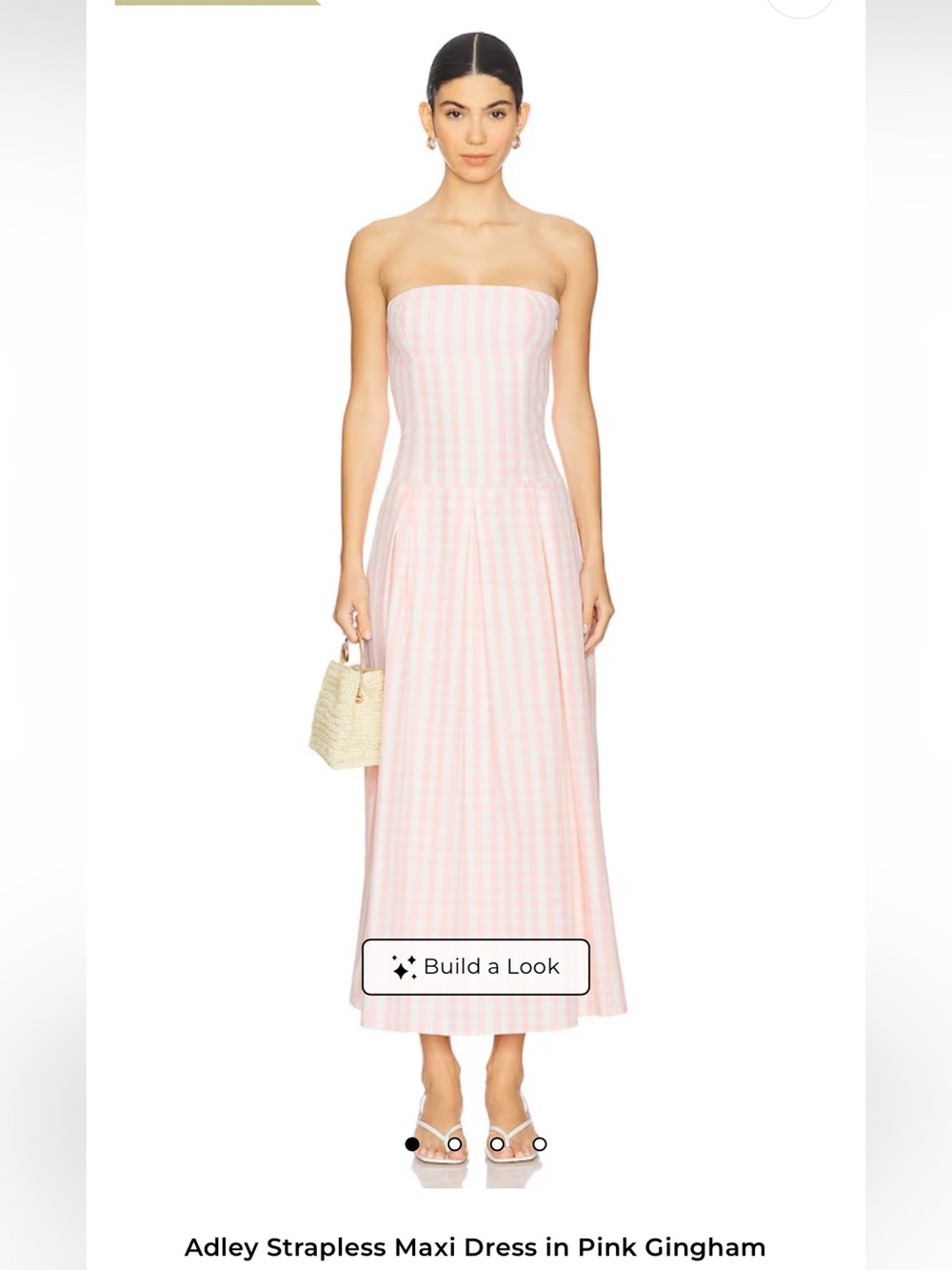REVOLVE Adley Strapless Maxi Dress in Pink Gingham MORE TO COME
